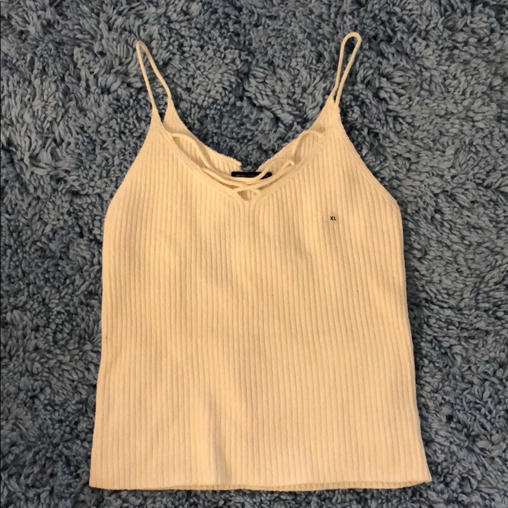 American Eagle cream/white tanktop